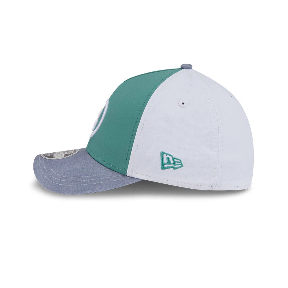 Pictured is this MLB City Connect Boston Red Sox 39THIRTY M-Crown A-Frame Stretch Fit cap in Dark Green. 6