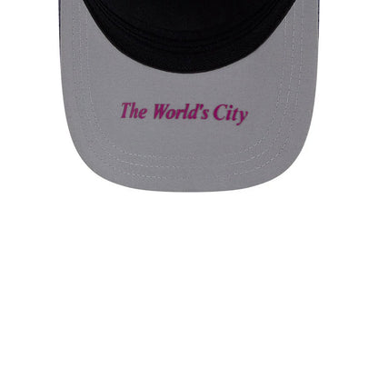 Pictured is this MLB City Connect New York Mets 39THIRTY M-Crown A-Frame Stretch Fit cap in Black. 2