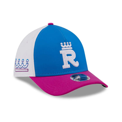 Pictured is this MLB City Connect Kansas City Royals 39THIRTY M-Crown A-Frame Stretch Fit cap in Blue. 1