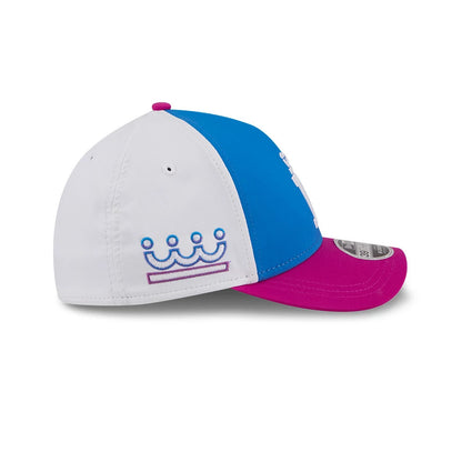 Pictured is this MLB City Connect Kansas City Royals 39THIRTY M-Crown A-Frame Stretch Fit cap in Blue. 5