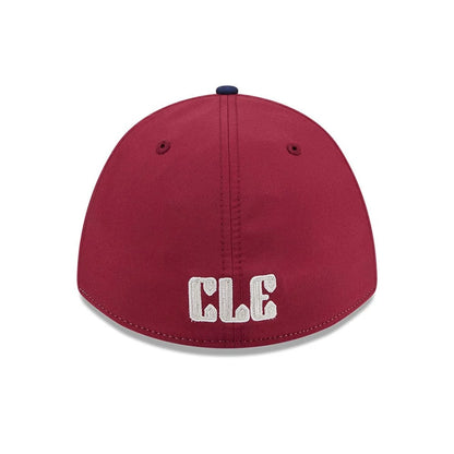 Pictured is this MLB City Connect Cleveland Guardians 39THIRTY M-Crown A-Frame Stretch Fit cap in White. 5