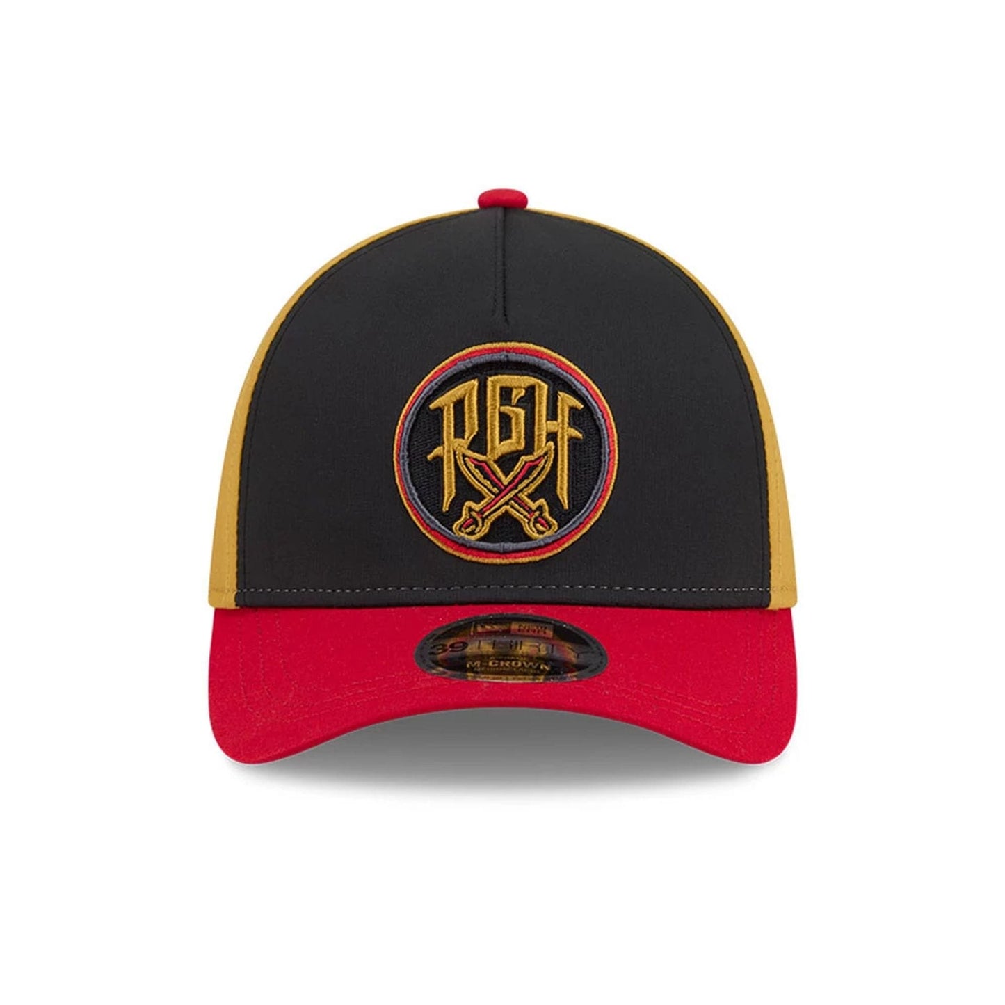 Pictured is this MLB City Connect Pittsburgh Pirates 39THIRTY M-Crown A-Frame Stretch Fit cap in black. 3