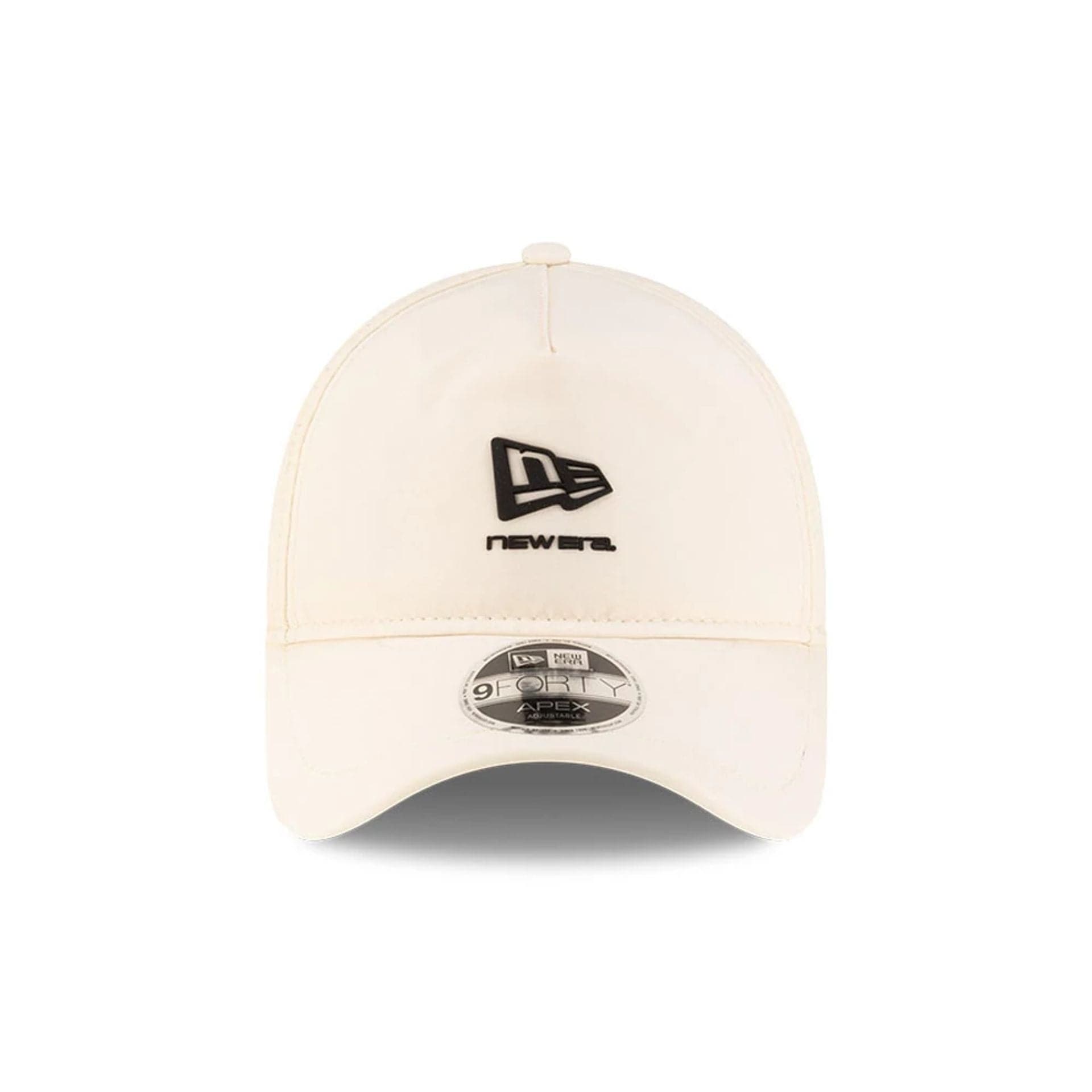 Pictured is this New Era 9FORTY Apex cap in light beige. 3