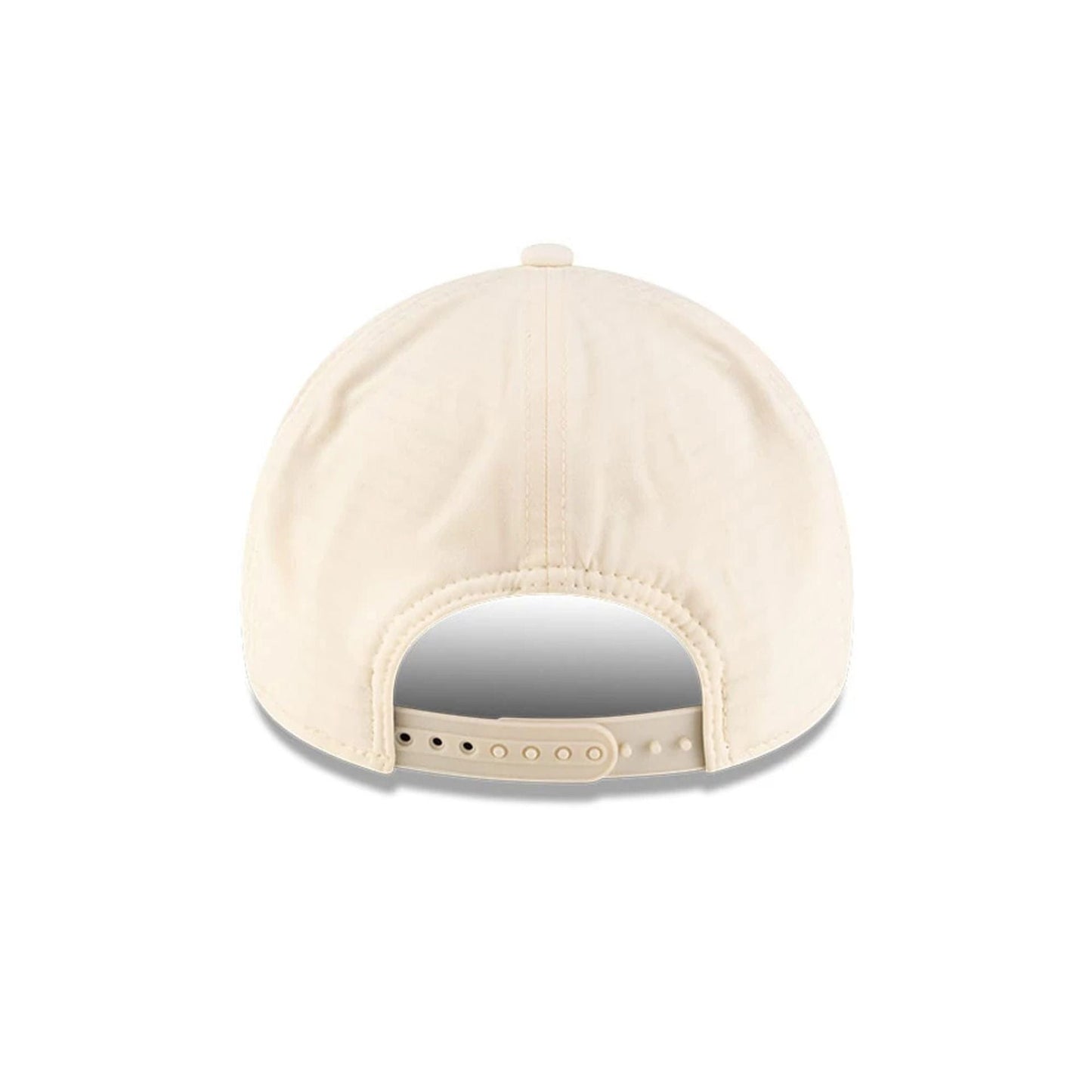 Pictured is this New Era 9FORTY Apex cap in light beige. 5