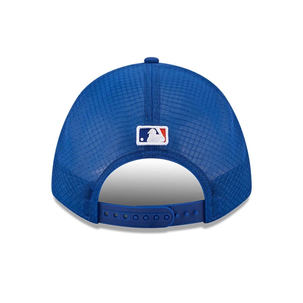 Pictured is this MLB Batting Practice 2026 New York Mets 9FORTY M-Crown A-Frame Adjustable cap in blue. 4