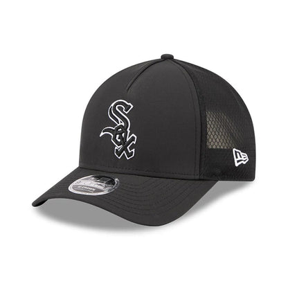 Pictured is this MLB Batting Practice 2026 Chicago White Sox 9FORTY M-Crown A-Frame Adjustable cap in black. 1
