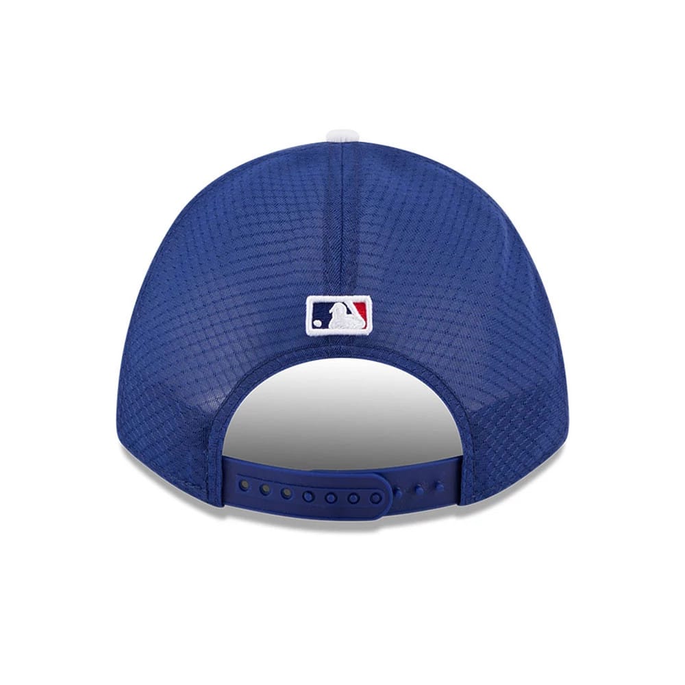 Pictured is this MLB Batting Practice 2026 LA Dodgers 9FORTY M-Crown A-Frame Adjustable cap in dark blue. 4