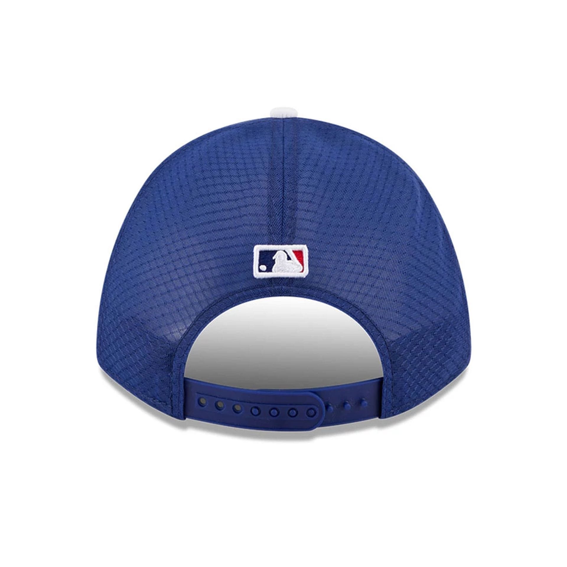 Pictured is this MLB Batting Practice 2026 LA Dodgers 9FORTY M-Crown A-Frame Adjustable cap in dark blue. 4