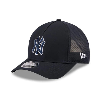 Pictured is this MLB Batting Practice 2026 New York Yankees 9FORTY M-Crown A-Frame Adjustable cap in navy. 1