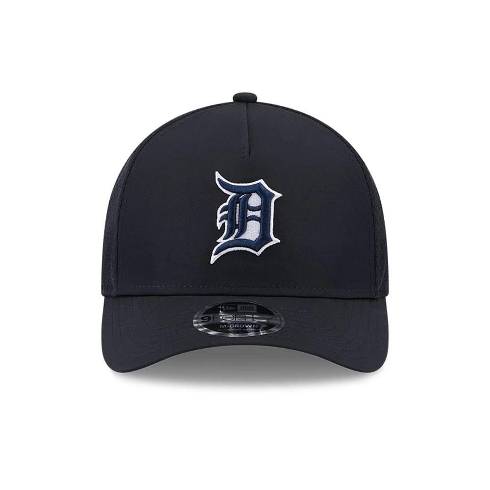 Pictured is this MLB Batting Practice 2026 Detroit Tigers 9FORTY M-Crown A-Frame Adjustable cap in navy. 2