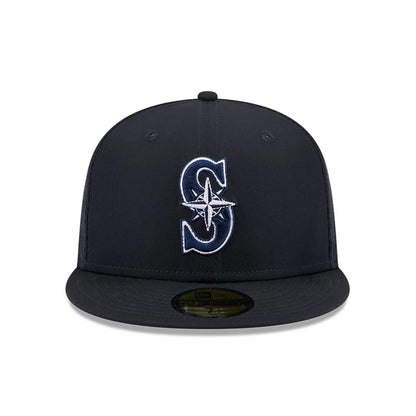 Pictured is this MLB Batting Practice 2026 Seattle Mariners 59FIFTY Fitted cap in navy. 2