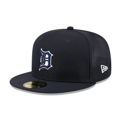 Pictured is this MLB Batting Practice 2026 Detroit Tigers 59FIFTY Fitted cap in navy. 1
