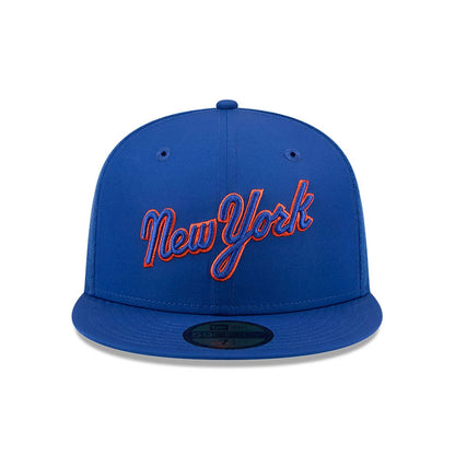 Pictured is this MLB Batting Practice 2026 New York Mets 59FIFTY Fitted cap in blue. 2