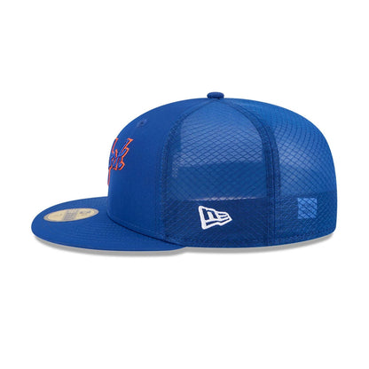 Pictured is this MLB Batting Practice 2026 New York Mets 59FIFTY Fitted cap in blue. 5