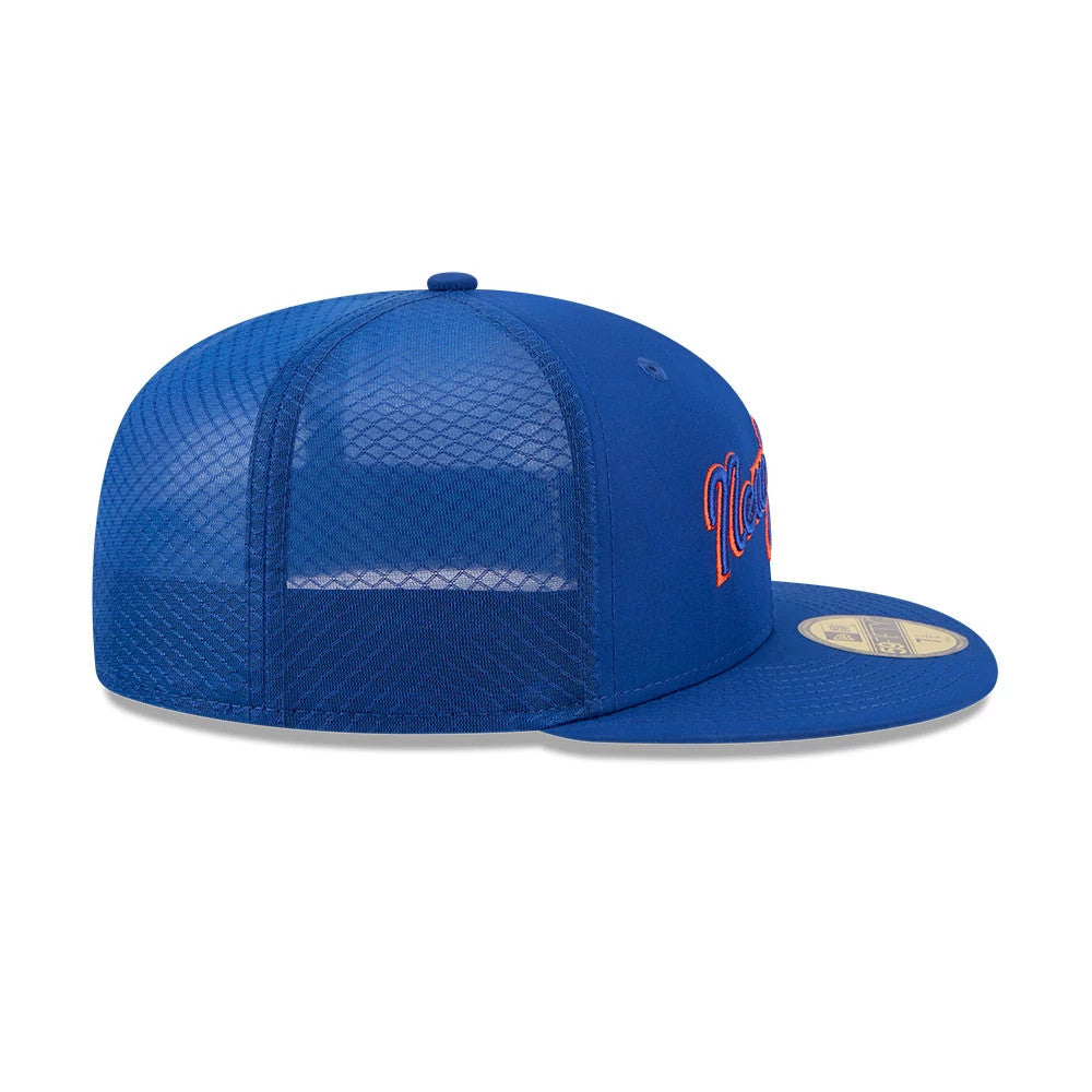 Pictured is this MLB Batting Practice 2026 New York Mets 59FIFTY Fitted cap in blue. 6