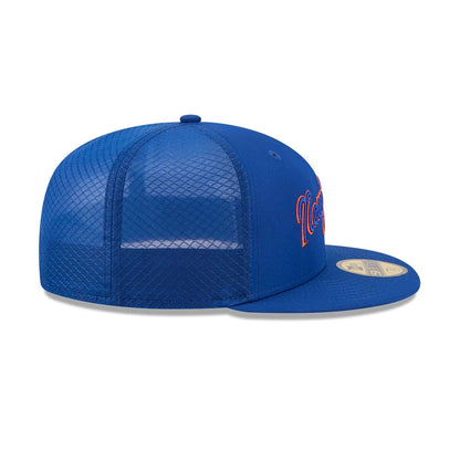 Pictured is this MLB Batting Practice 2026 New York Mets 59FIFTY Fitted cap in blue. 6