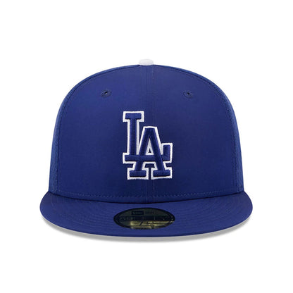 Pictured is this MLB Batting Practice 2026 LA Dodgers 59FIFTY Fitted cap in dark blue. 2