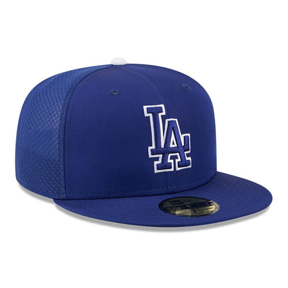 Pictured is this MLB Batting Practice 2026 LA Dodgers 59FIFTY Fitted cap in dark blue. 3