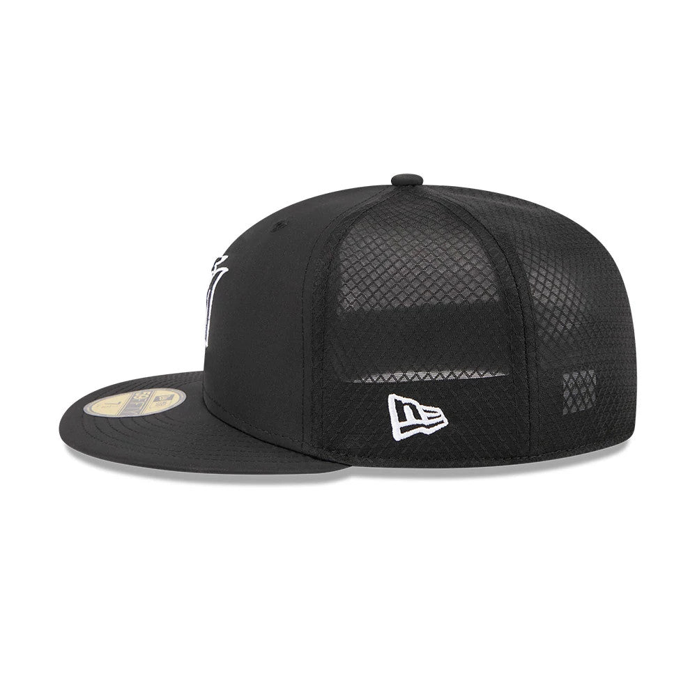 Pictured is this MLB Batting Practice 2026 Miami Marlins 59FIFTY Fitted cap in black. 4