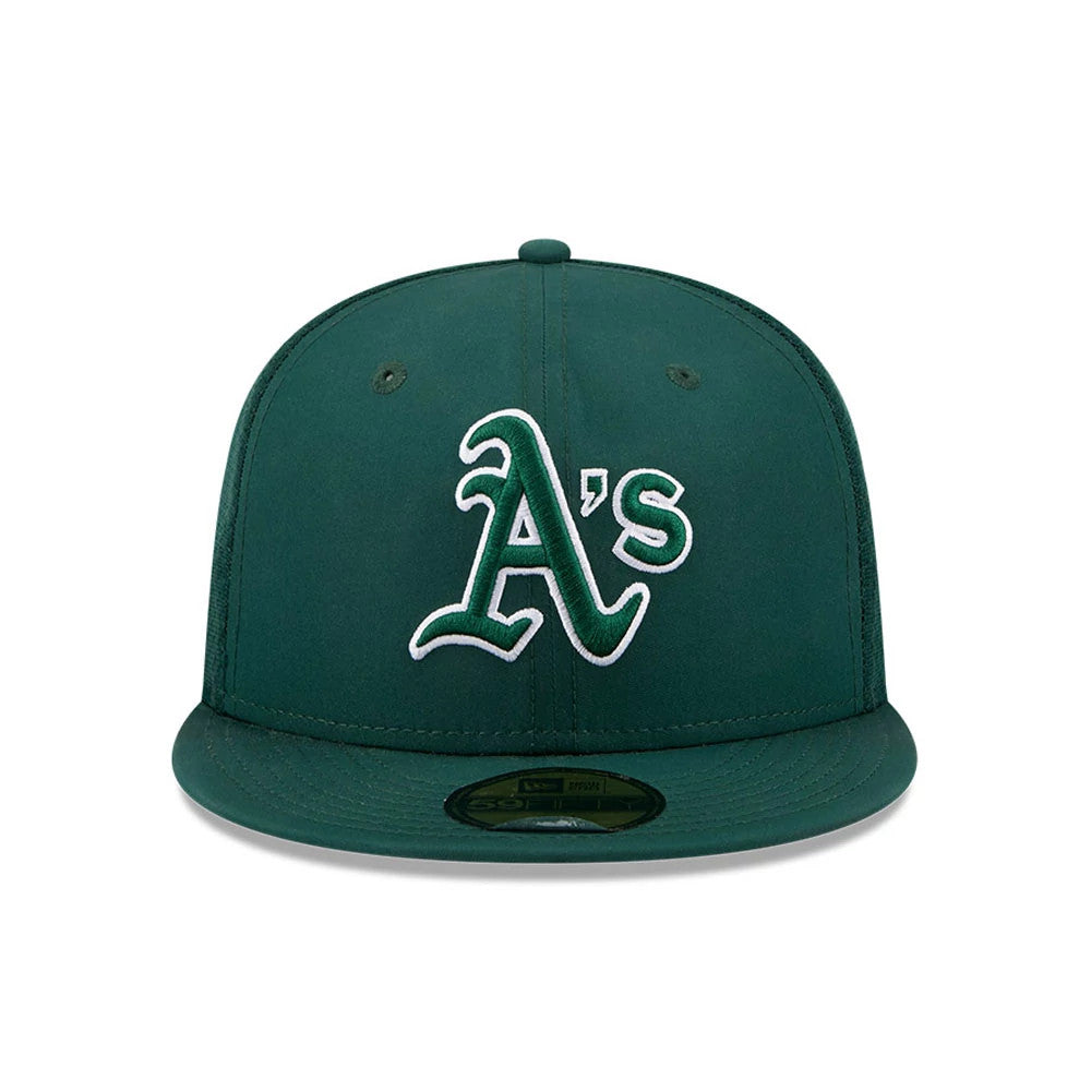 Pictured is this MLB Batting Practice 2026 Athletics 59FIFTY Fitted cap in dark green. 2