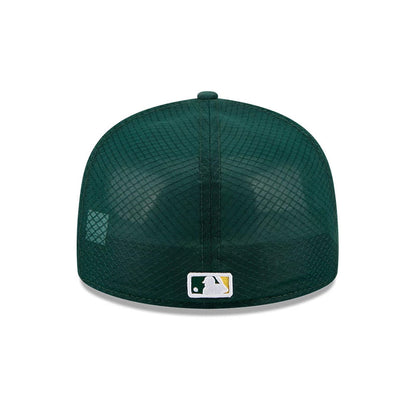 Pictured is this MLB Batting Practice 2026 Athletics 59FIFTY Fitted cap in dark green. 4