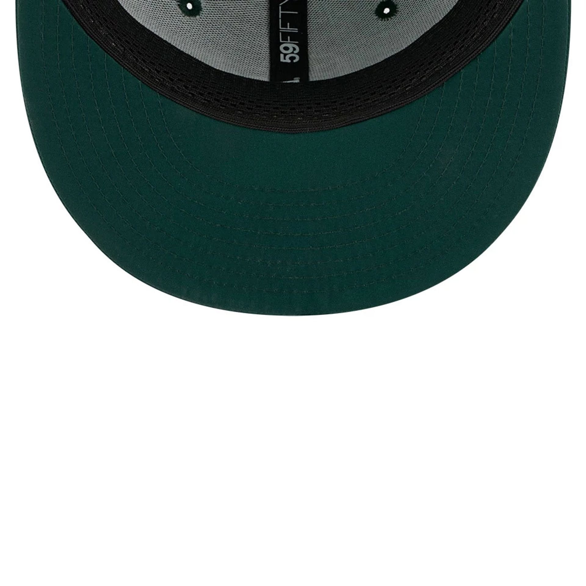 Pictured is this MLB Batting Practice 2026 Athletics 59FIFTY Fitted cap in dark green. 7