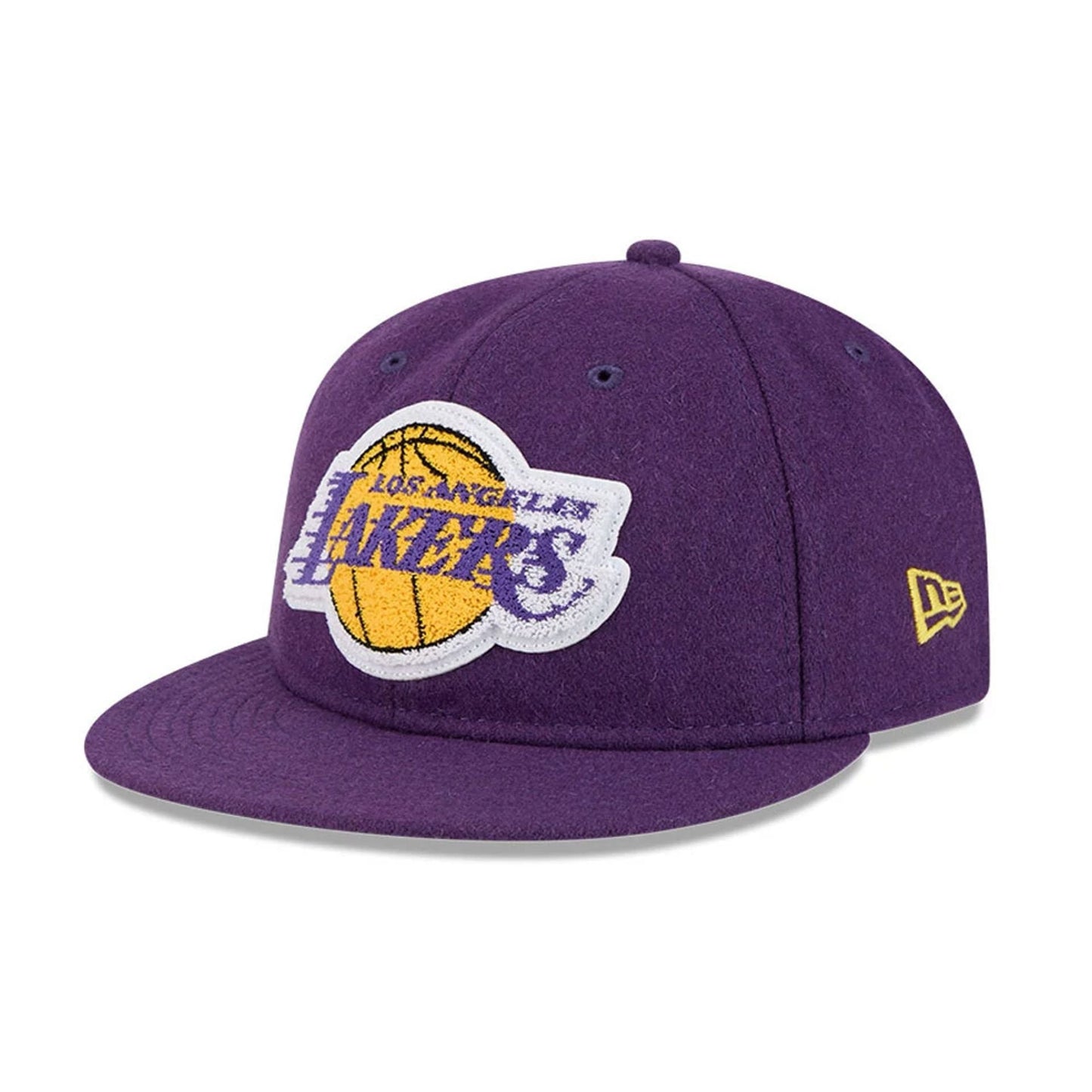 Pictured is this NBA Chenille Woven LA Lakers Retro Crown 9FIFTY cap in purple. 5