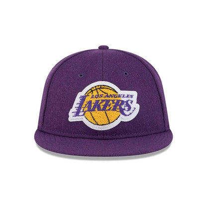 Pictured is this NBA Chenille Woven LA Lakers Retro Crown 9FIFTY cap in purple. 4