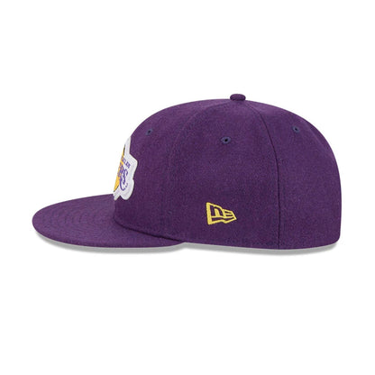 Pictured is this NBA Chenille Woven LA Lakers Retro Crown 9FIFTY cap in purple. 7