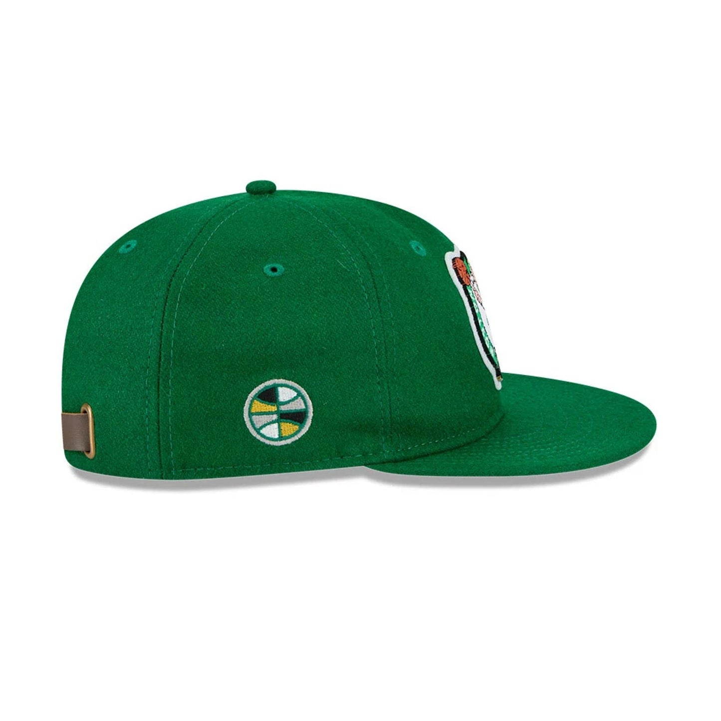 Pictured is this NBA Chenille Woven Boston Celtics Retro Crown 9FIFTY cap in green. 6
