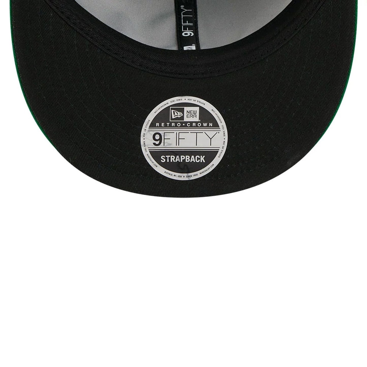 Pictured is this NBA Chenille Woven Boston Celtics Retro Crown 9FIFTY cap in green. 3