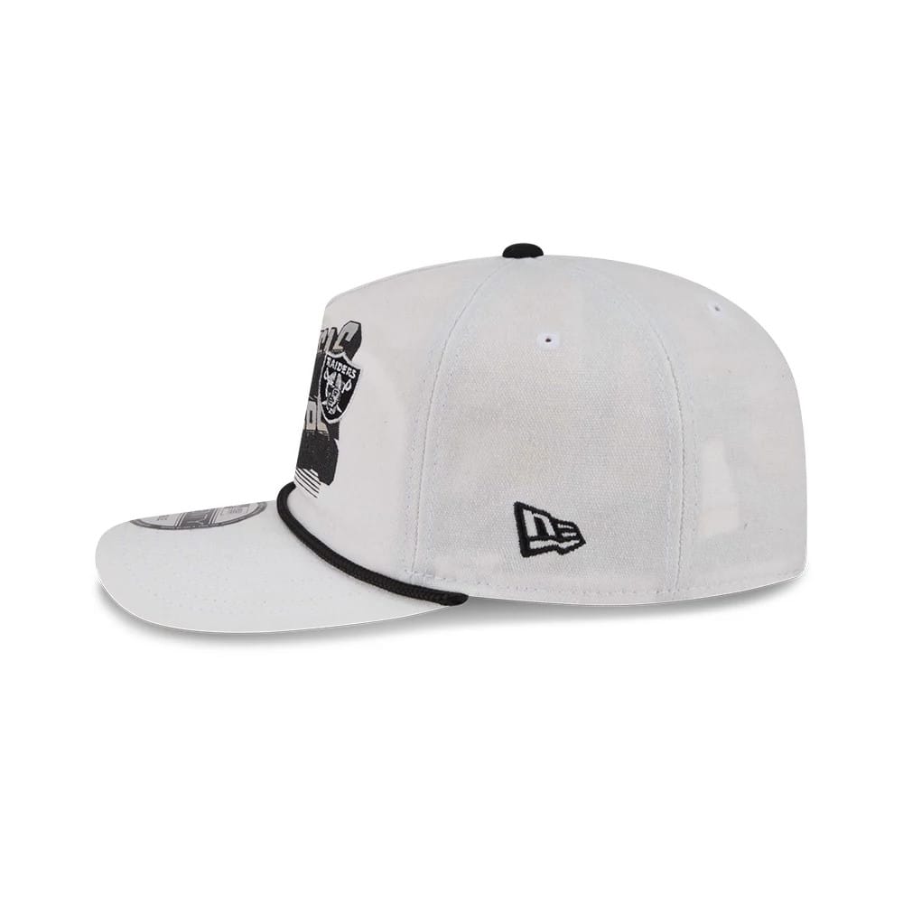 Pictured is this NFL Duck Cloth Las Vegas Raiders 19TWENTY cap in White. 5