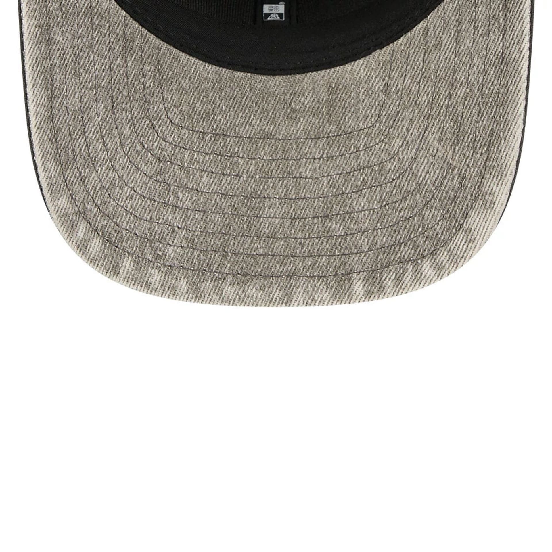 Pictured is this NFL Washed Denim Las Vegas Raiders 9SEVENTY Stretch Snap cap in dark grey. 7