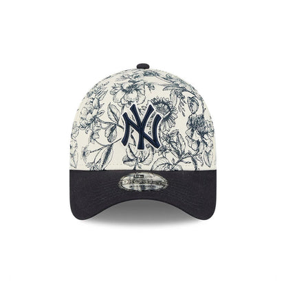 Pictured is this MLB Spring Floral New York Yankees 9FORTY A-Frame cap in navy. 3