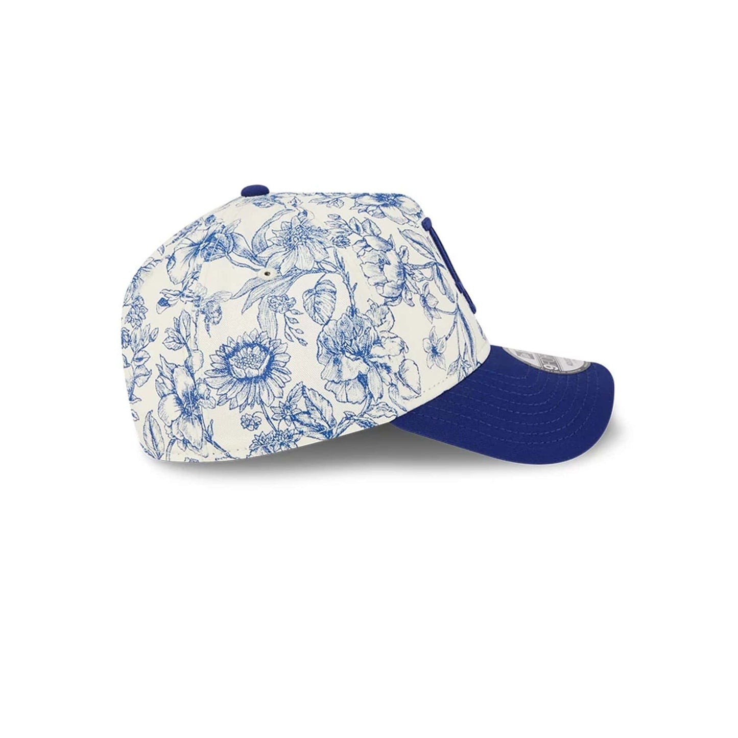 Pictured is this MLB Spring Floral LA Dodgers 9FORTY A-Frame cap in dark blue. 5