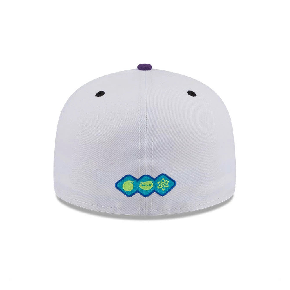 Pictured is this Dexter's Laboratory Genius At Work 59FIFTY Fitted cap in white. 7