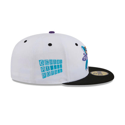 Pictured is this Dexter's Laboratory Genius At Work 59FIFTY Fitted cap in white. 5