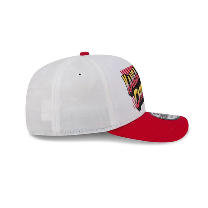 Pictured is this NFL Duck Cloth Kansas City Chiefs 9SEVENTY Stretch Snap cap in white. 6