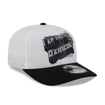 Pictured is this NFL Duck Cloth Las Vegas Raiders 9SEVENTY Stretch Snap cap in white. 4