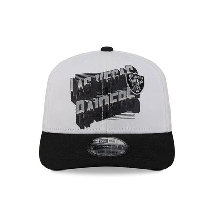 Pictured is this NFL Duck Cloth Las Vegas Raiders 9SEVENTY Stretch Snap cap in white. 3