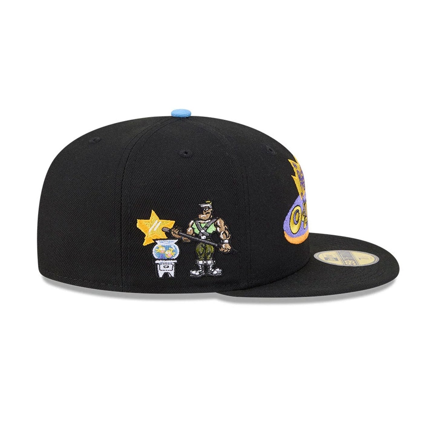 Pictured is this Nickelodeon Fairly Oddparents Jorgen Von Strangle 59FIFTY Fitted cap in black. 5