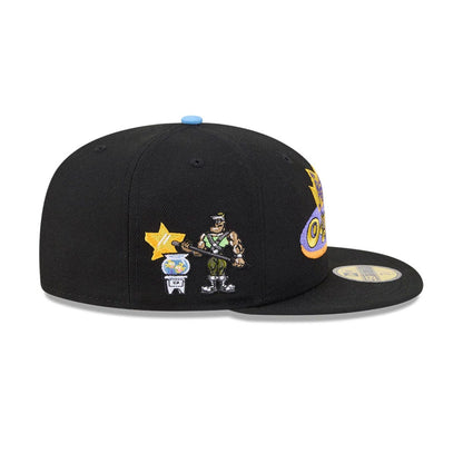 Pictured is this Nickelodeon Fairly Oddparents Jorgen Von Strangle 59FIFTY Fitted cap in black. 5