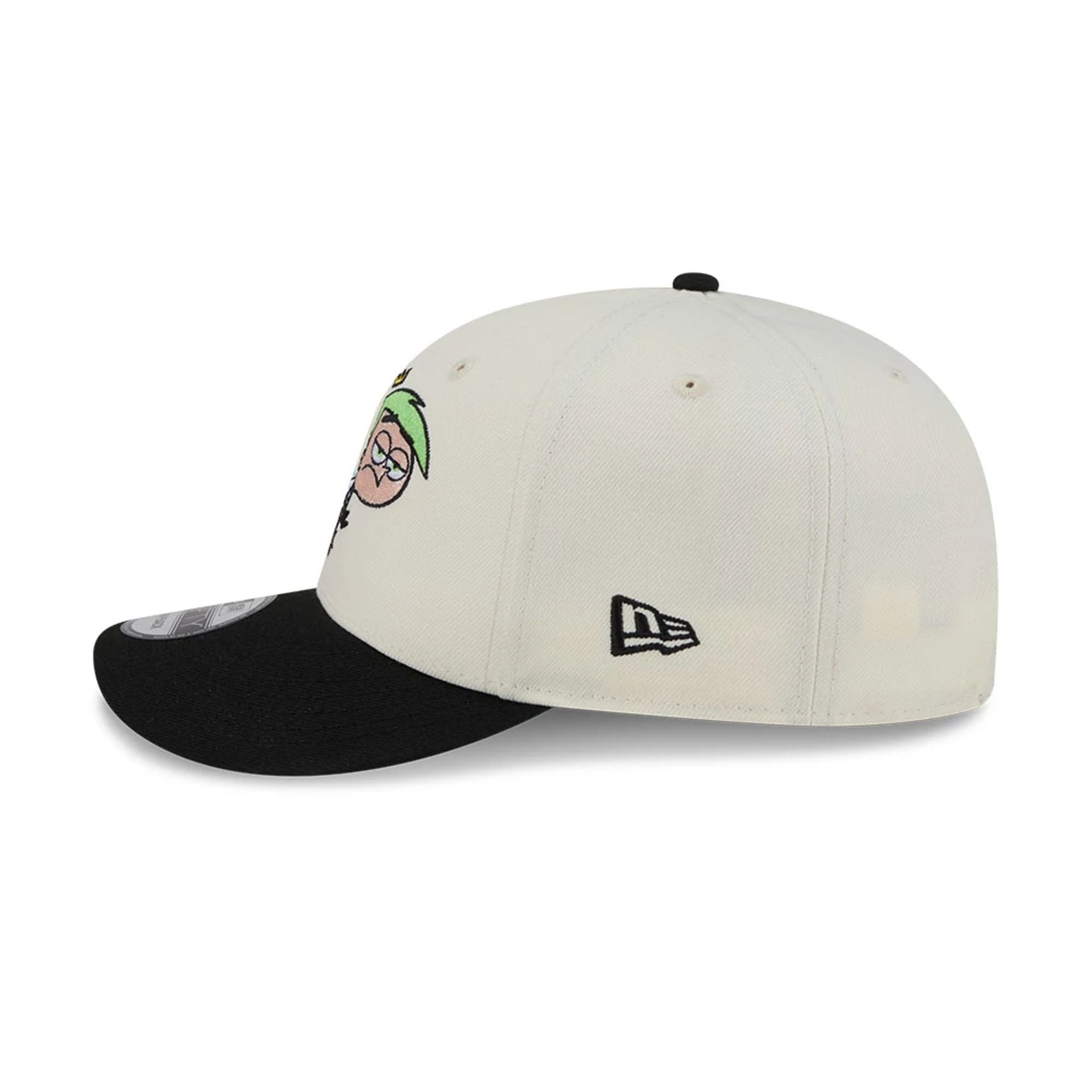 Pictured is this Nickelodeon Fairly Oddparents Is Today Over Yet 9FIFTY Snapback cap in white. 6