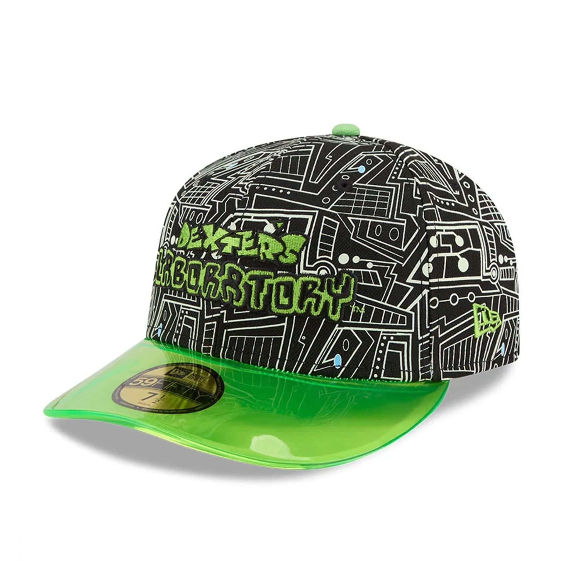 Pictured is this Dexter's Laboratory 59FIFTY Fitted cap in black. 1