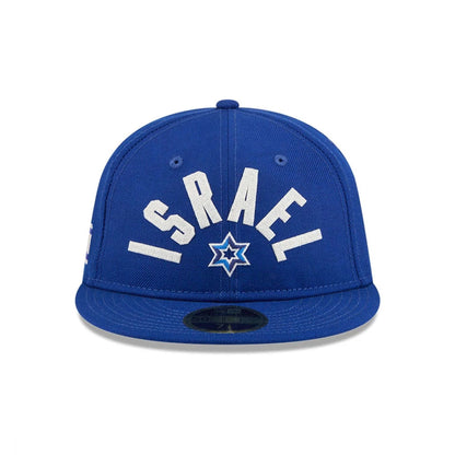 Pictured is this WBC Classical Script Israel Retro Crown 59FIFTY Fitted cap in blue. 3