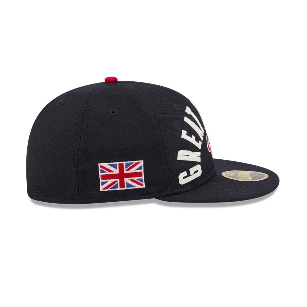 Pictured is this WBC Classical Script Great Britain Retro Crown 59FIFTY Fitted cap in navy. 5