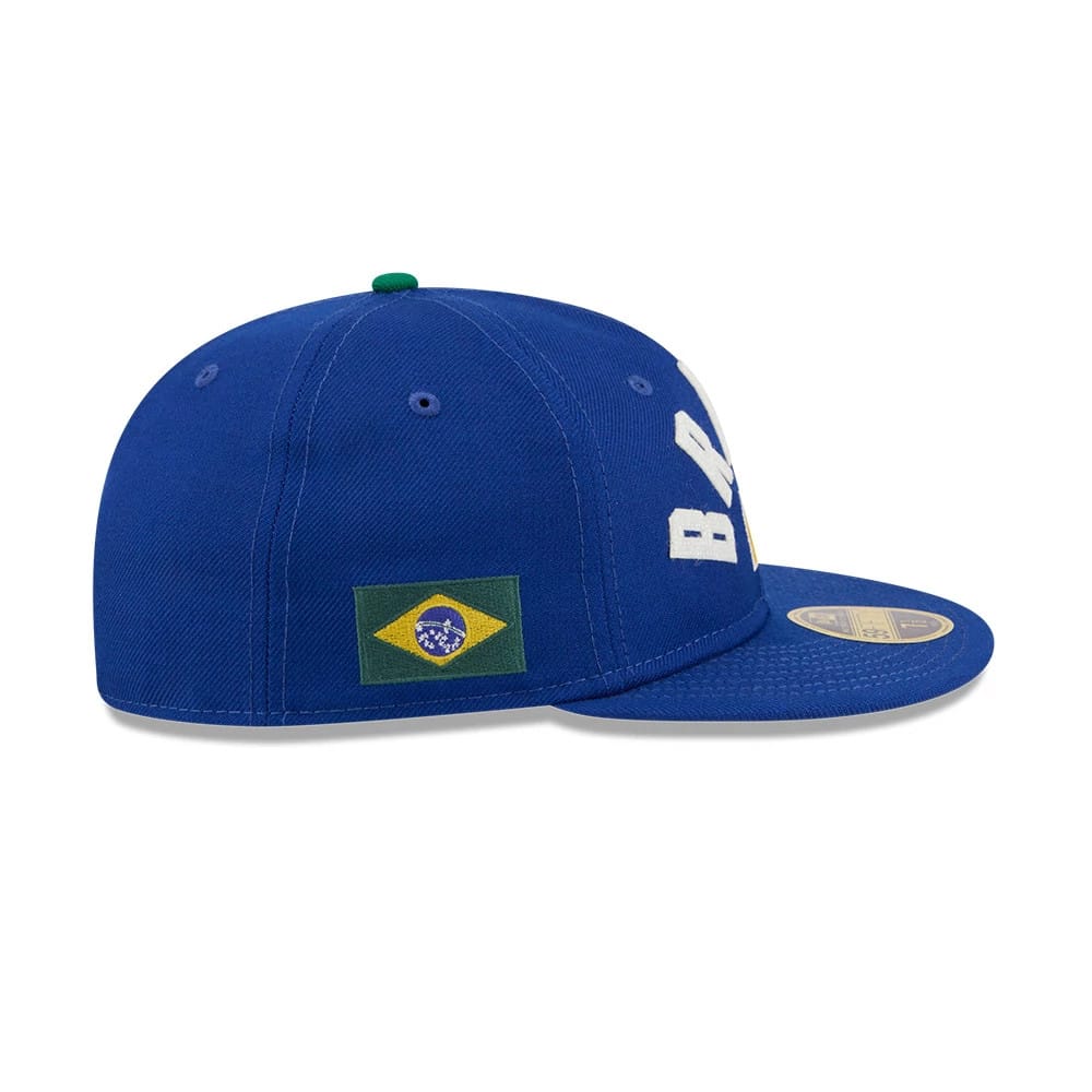 Pictured is this WBC Classical Script Brazil Retro Crown 59FIFTY Fitted cap in blue. 5