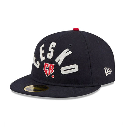 Pictured is this WBC Classical Script Czech Republic Retro Crown 59FIFTY Fitted cap in navy. 4