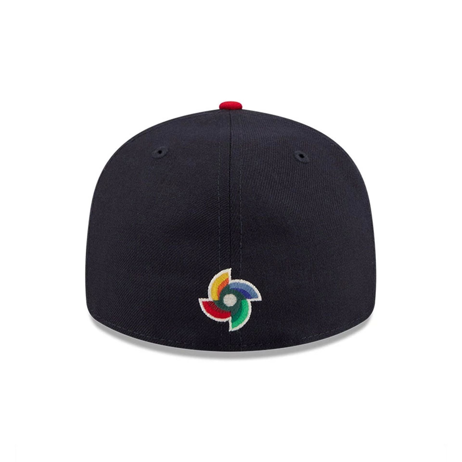 Pictured is this WBC Classical Script Czech Republic Retro Crown 59FIFTY Fitted cap in navy. 7