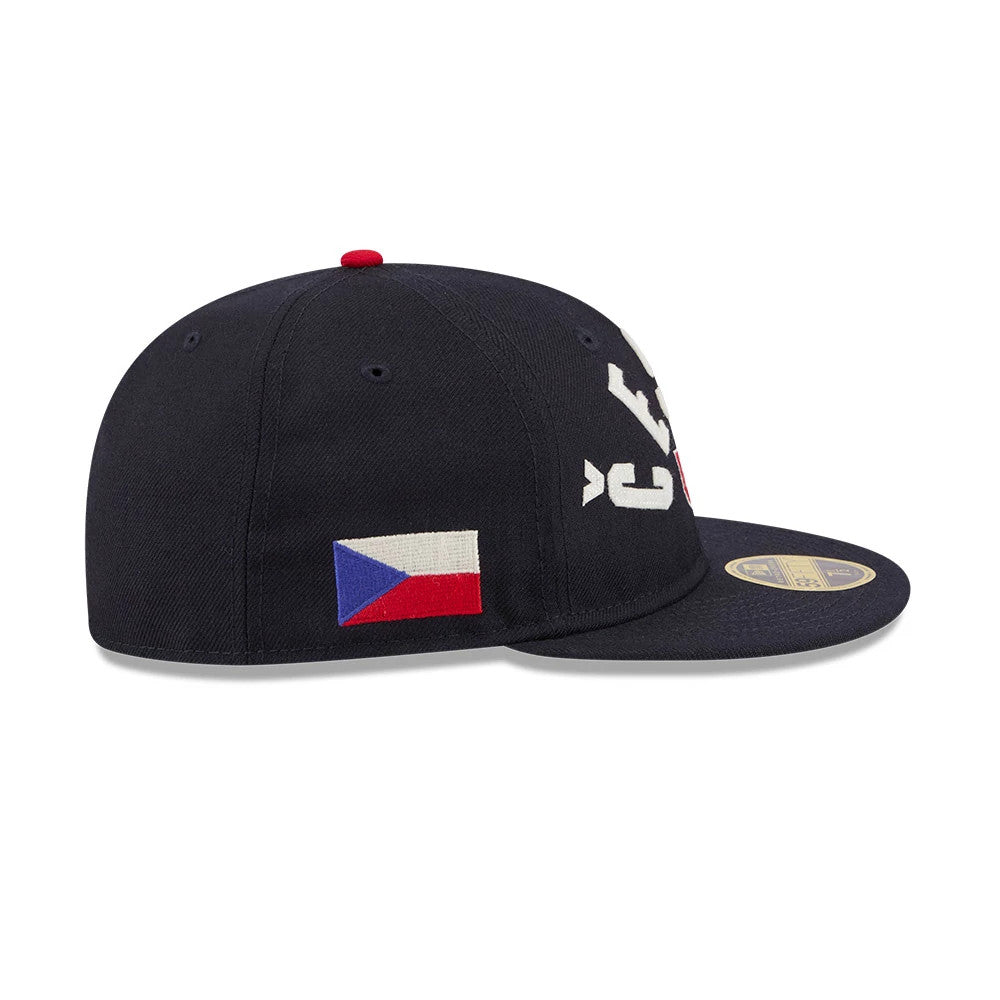 Pictured is this WBC Classical Script Czech Republic Retro Crown 59FIFTY Fitted cap in navy. 5